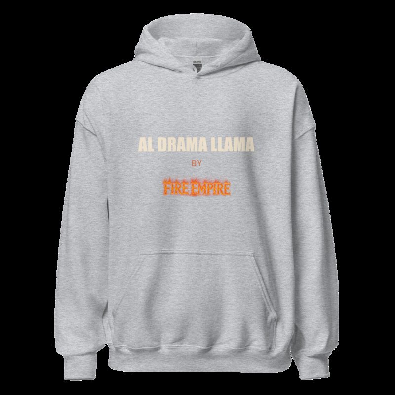 Al Drama Llama By Fire Empire Hoodie Sport Grey