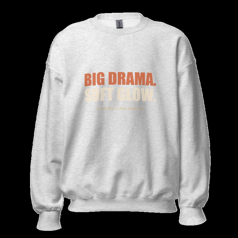Al Drama Llama Big Drama Sweatshirt Ash