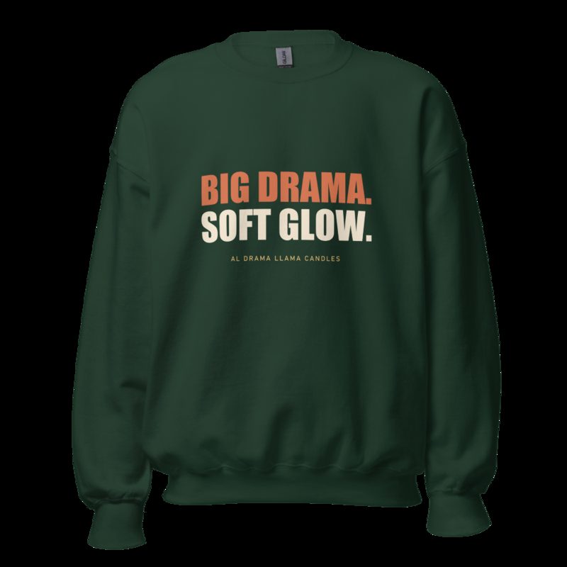 Al Drama Llama Big Drama Sweatshirt Forest Green