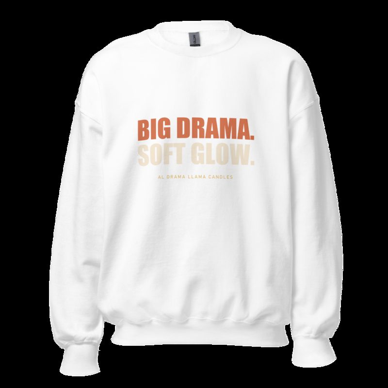 Al Drama Llama Big Drama Sweatshirt White
