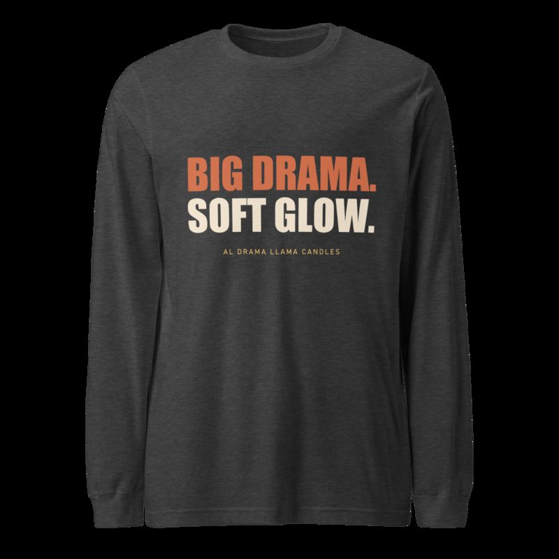 Al Drama Llama Big Drama Long Sleeve Tee Dark Grey Heather