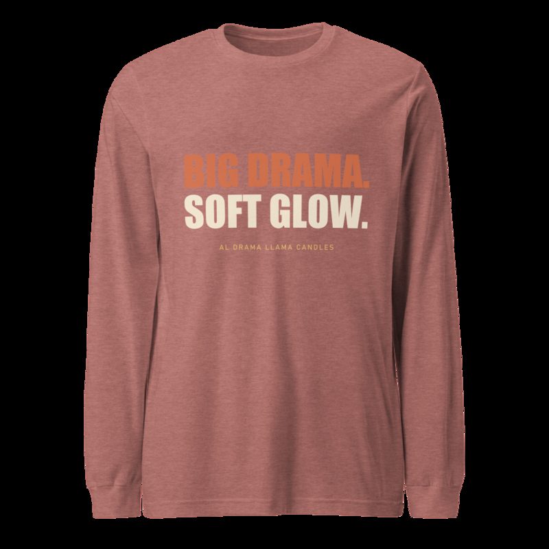 Al Drama Llama Big Drama Long Sleeve Tee Heather Mauve