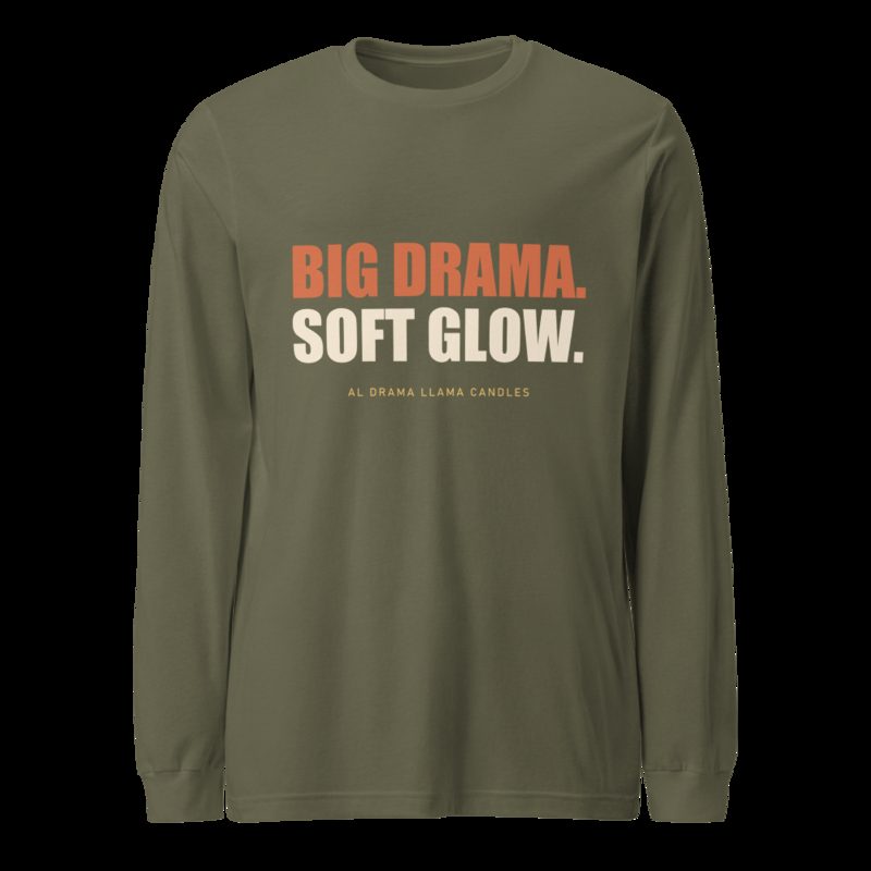 Al Drama Llama Big Drama Long Sleeve Tee Military Green