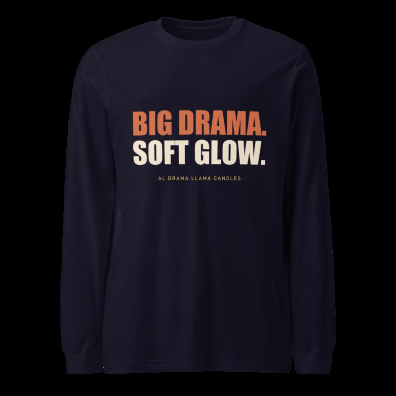 Al Drama Llama Big Drama Long Sleeve Tee Navy