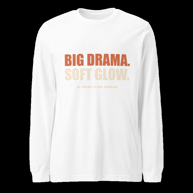 Al Drama Llama Big Drama Long Sleeve Tee White