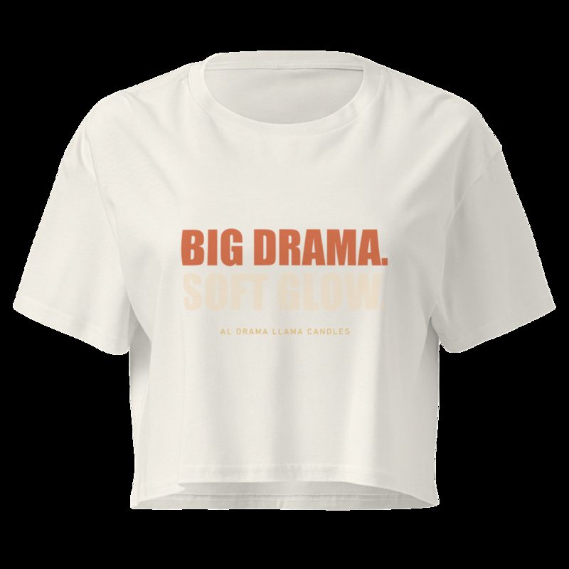 Al Drama Llama Big Drama Crop Top Ecru