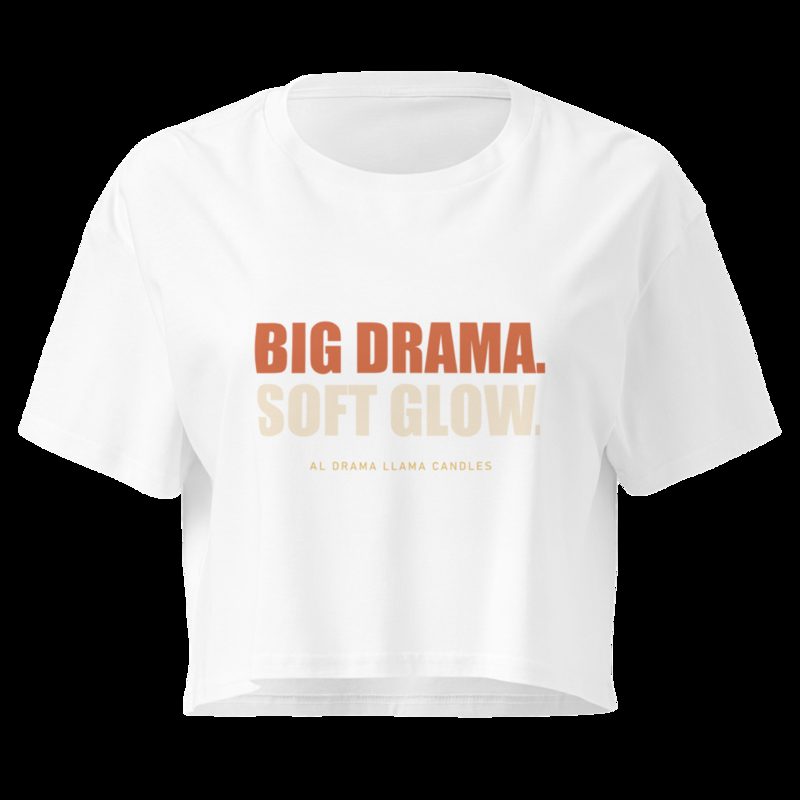 Al Drama Llama Big Drama Crop Top White