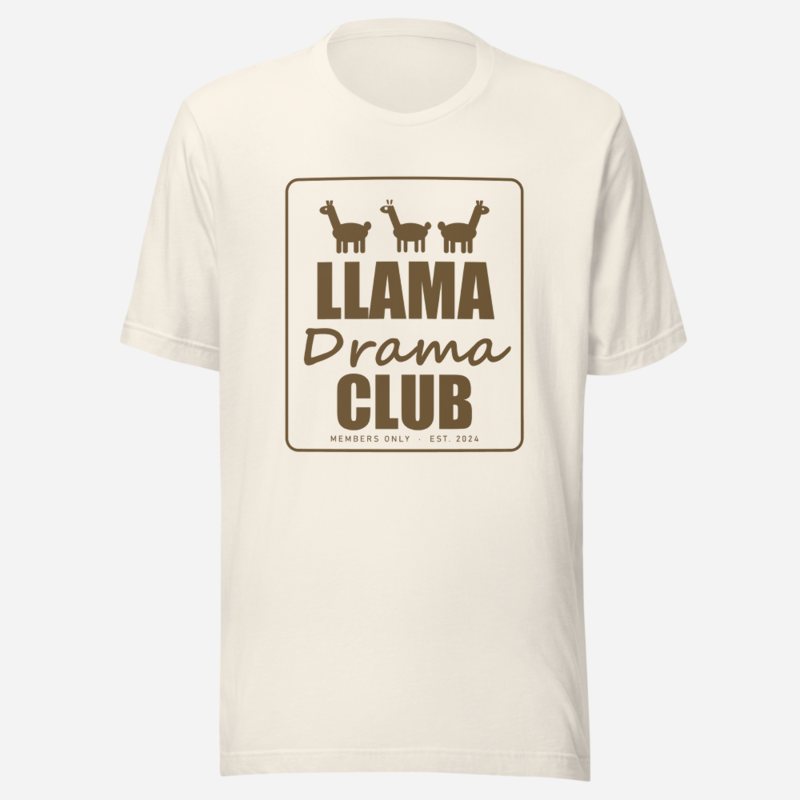 Al Drama Llama Llama Drama Club Drama Tee Vintage White