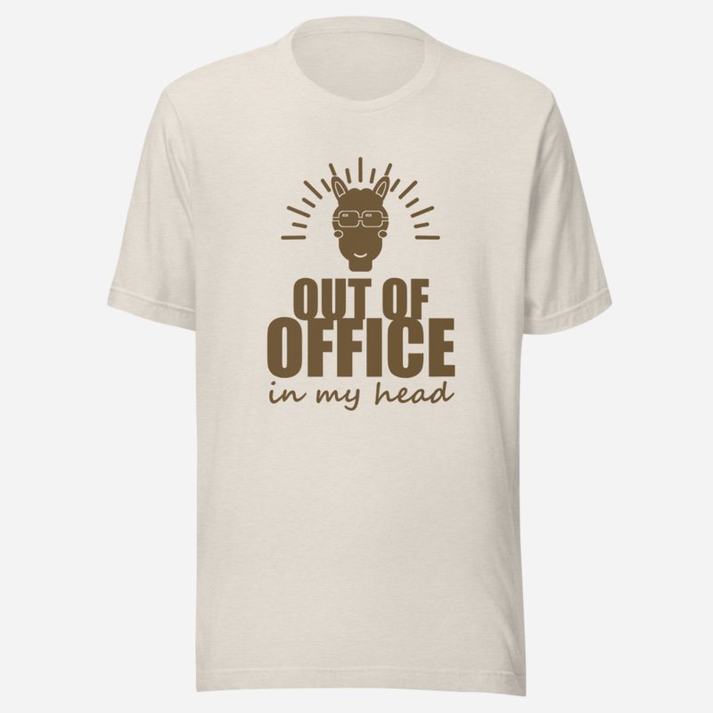 Al Drama Llama Out Of Office, In My Head Comic Relief Tee Heather Dust