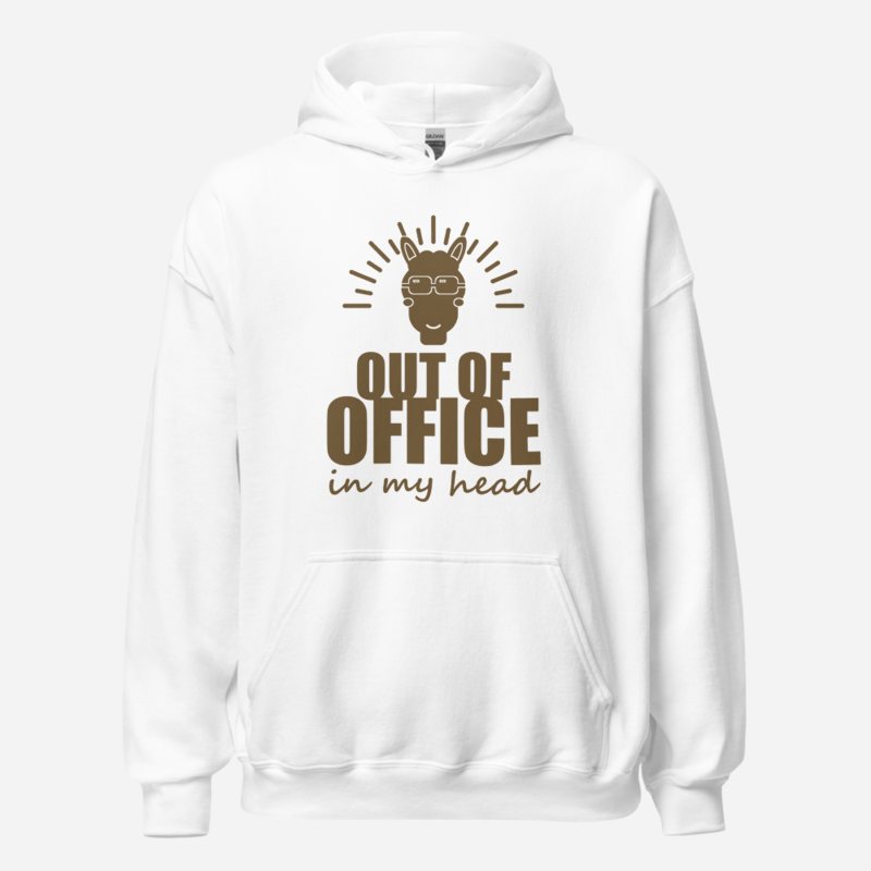 Al Drama Llama Out Of Office, In My Head Comic Relief Hoodie White