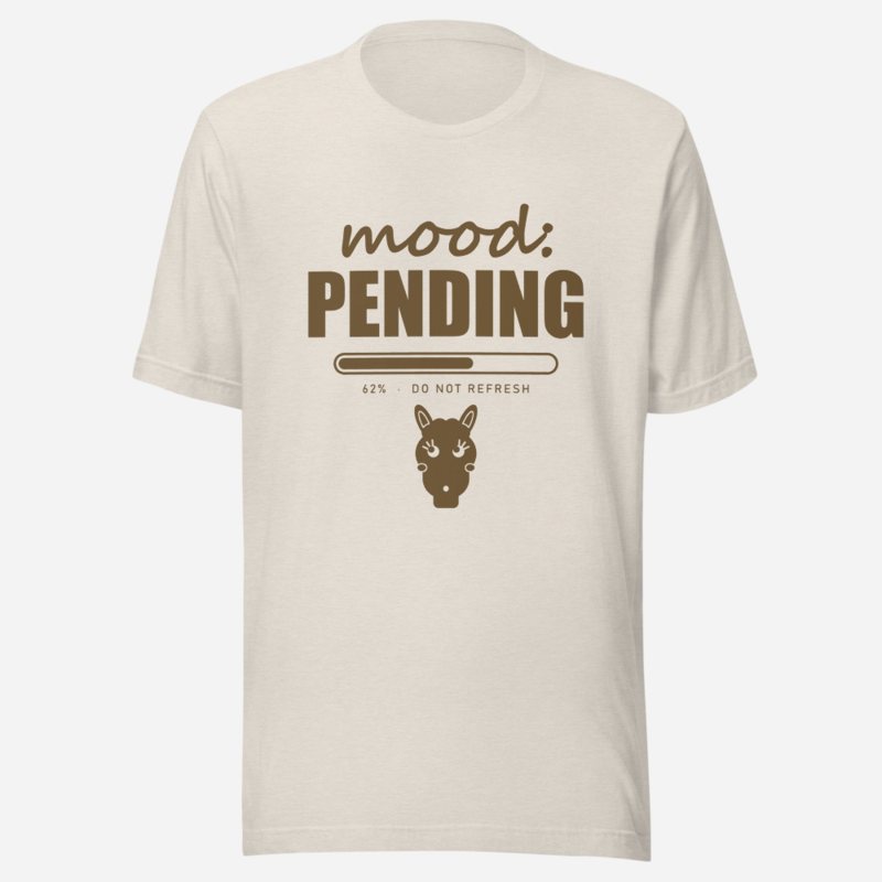Al Drama Llama Mood: Pending Comic Relief Tee Heather Dust