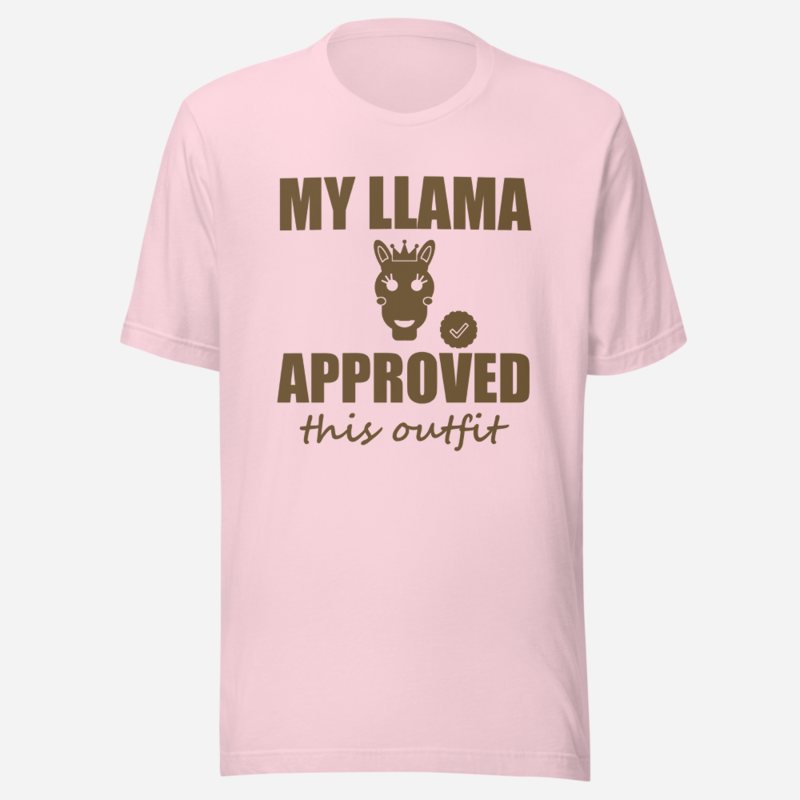 Al Drama Llama My Llama Approved This Outfit Comic Relief Tee Soft Pink