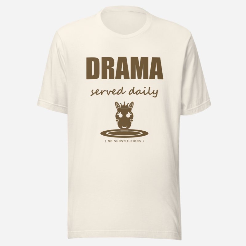 Al Drama Llama Drama Served Daily Comic Relief Tee Vintage White