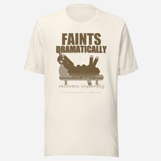Al Drama Llama Faints Dramatically Recovers Instantly Llama Dept. Tee Vintage White