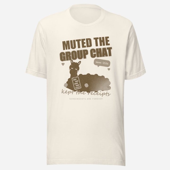 Al Drama Llama Muted The Group Chat Llama Dept. Tee in Vintage White