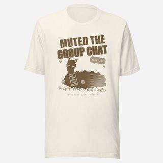 Al Drama Llama Muted The Group Chat Llama Dept. Tee Vintage White