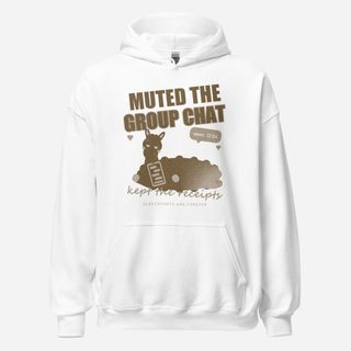 Al Drama Llama Muted The Group Chat Llama Dept. Hoodie White