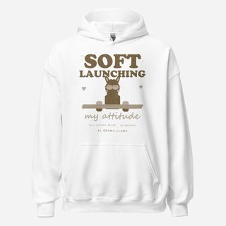 Al Drama Llama Soft Launching My Attitude Llama Dept. Hoodie White