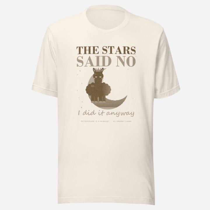 Al Drama Llama The Stars Said No Llama Dept. Tee in Vintage White