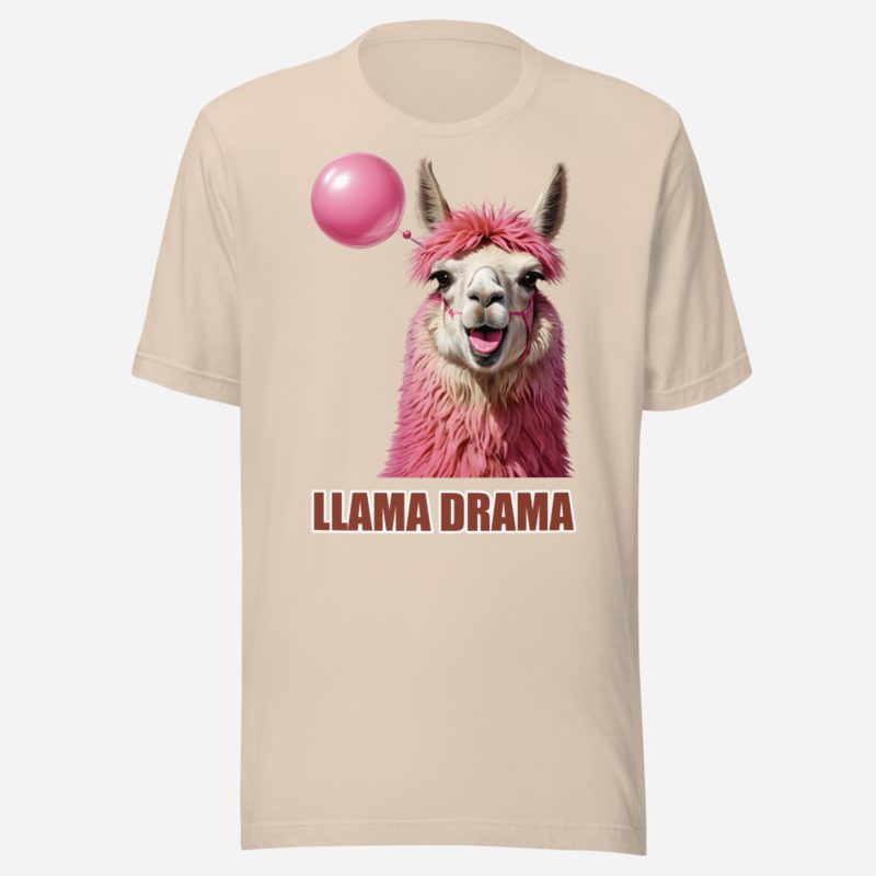 Al Drama Llama Llama Drama Bubblegum Tee Soft Cream