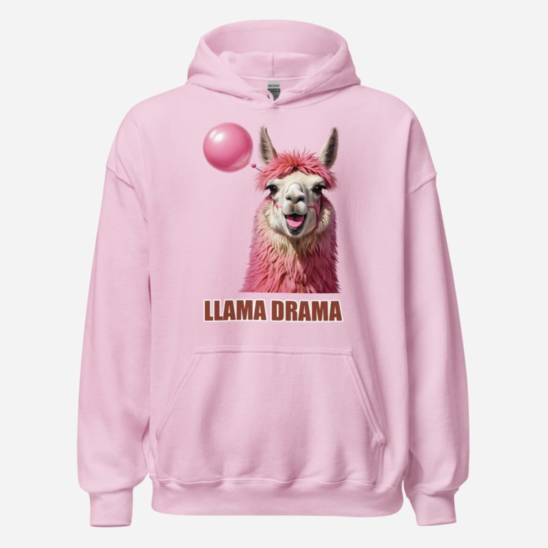 Al Drama Llama Llama Drama Bubblegum Hoodie Light Pink
