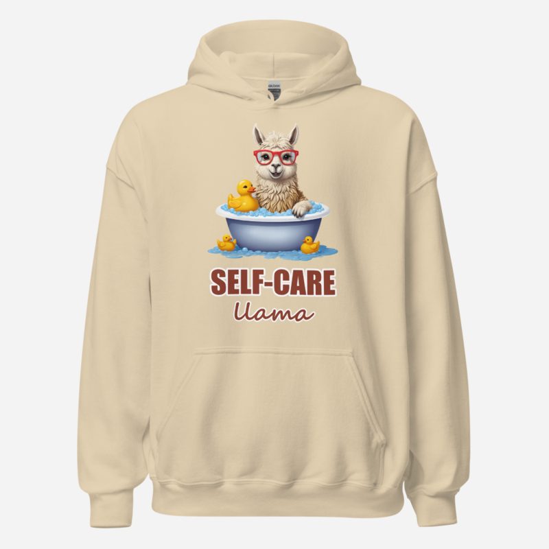 Al Drama Llama Self-Care Llama Bath Hoodie in Sand