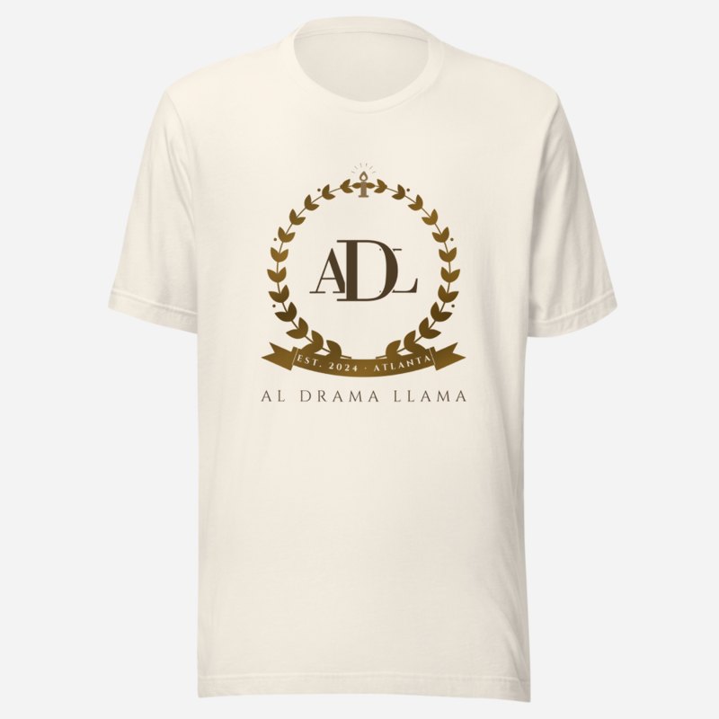 Al Drama Llama Maison Crest Tee in Vintage White