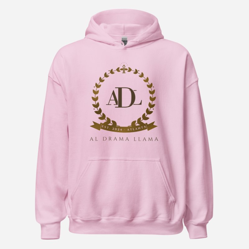 Al Drama Llama Maison Crest Hoodie Light Pink