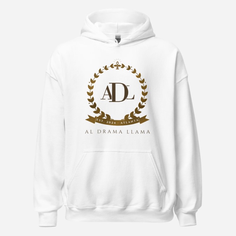 Al Drama Llama Maison Crest Hoodie White