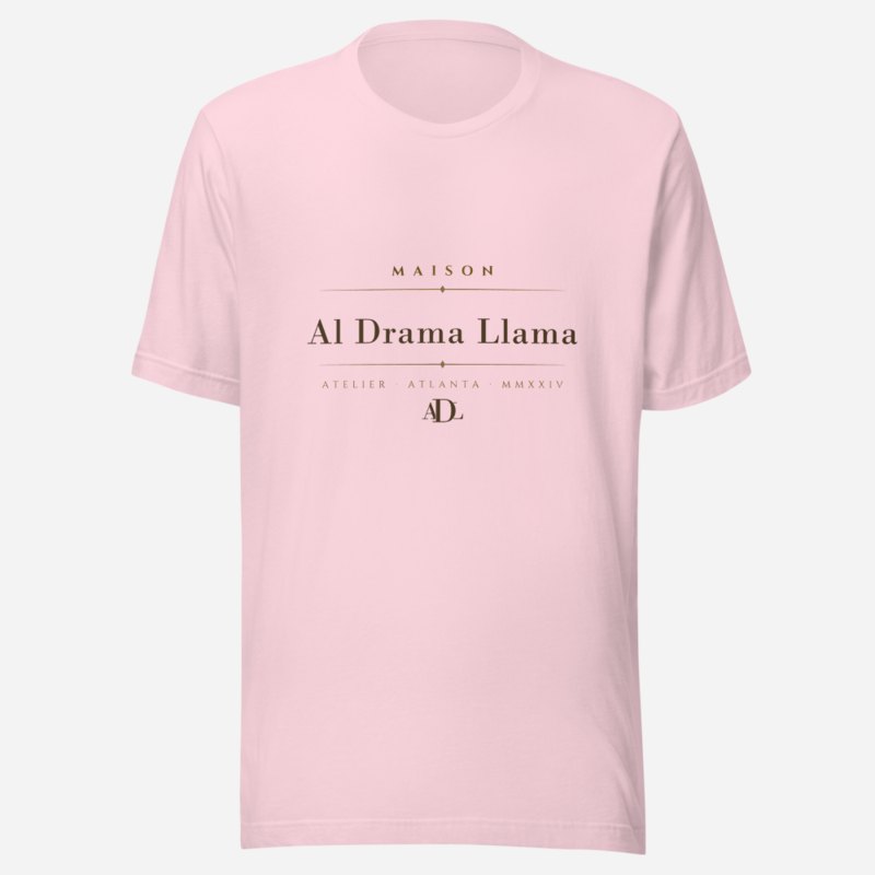 Al Drama Llama Maison Signature Tee in Soft Pink
