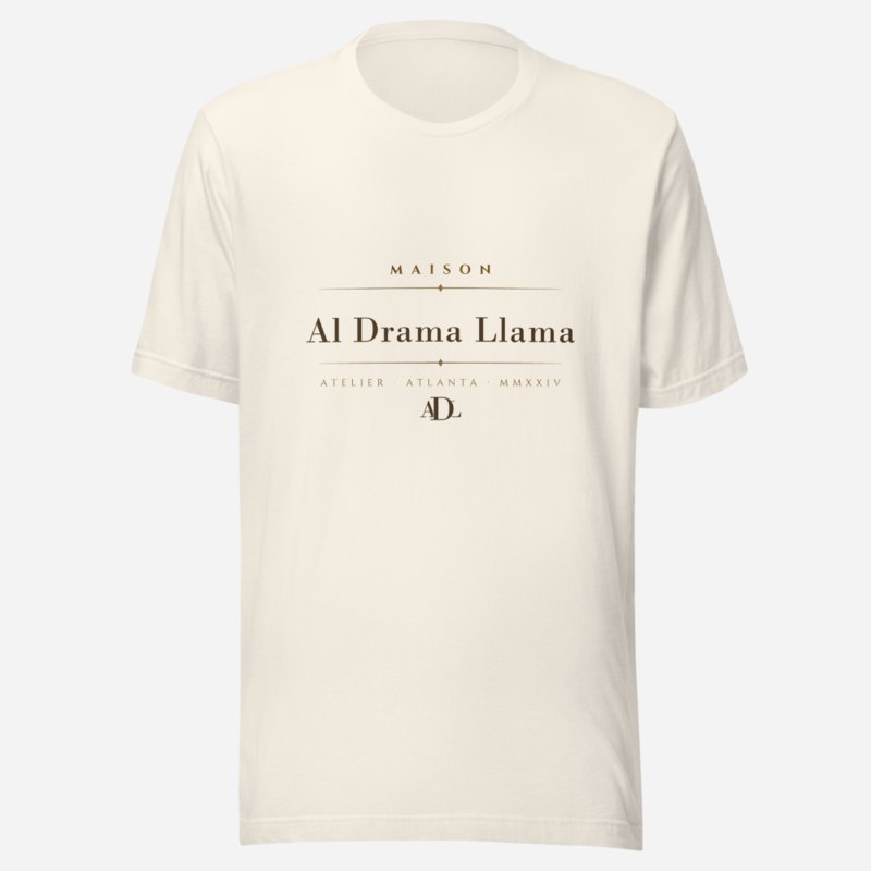 Al Drama Llama Maison Signature Tee in Vintage White