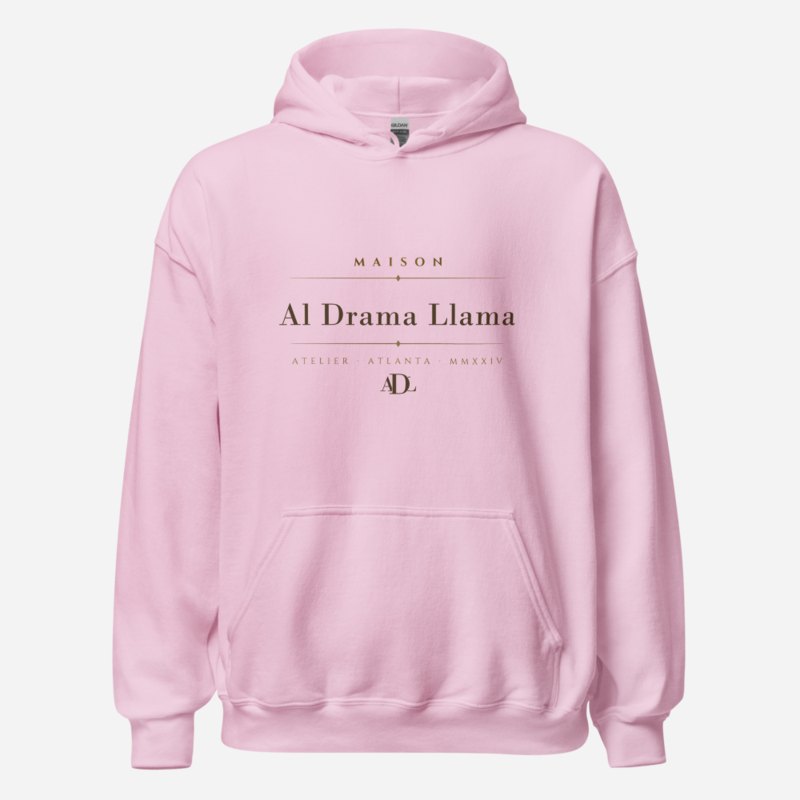 Al Drama Llama Maison Signature Hoodie Light Pink