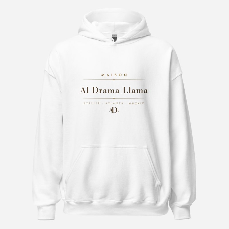 Al Drama Llama Maison Signature Hoodie in White