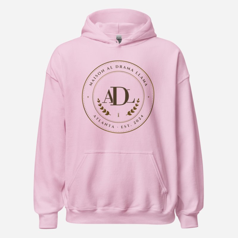 Al Drama Llama Maison Medallion Hoodie Light Pink