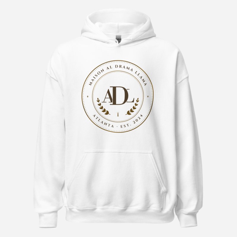 Al Drama Llama Maison Medallion Hoodie in White