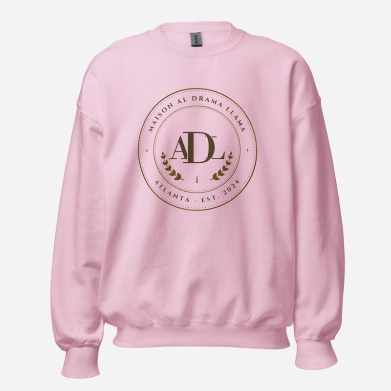 Al Drama Llama Maison Medallion Sweatshirt in Light Pink
