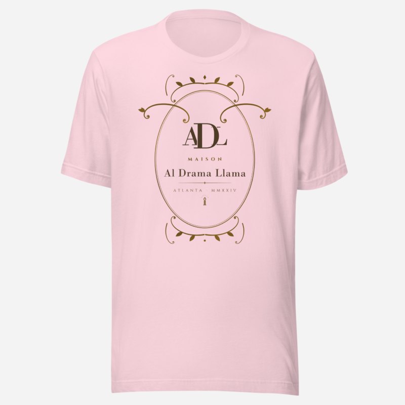 Al Drama Llama Maison Baroque Cartouche Tee Soft Pink