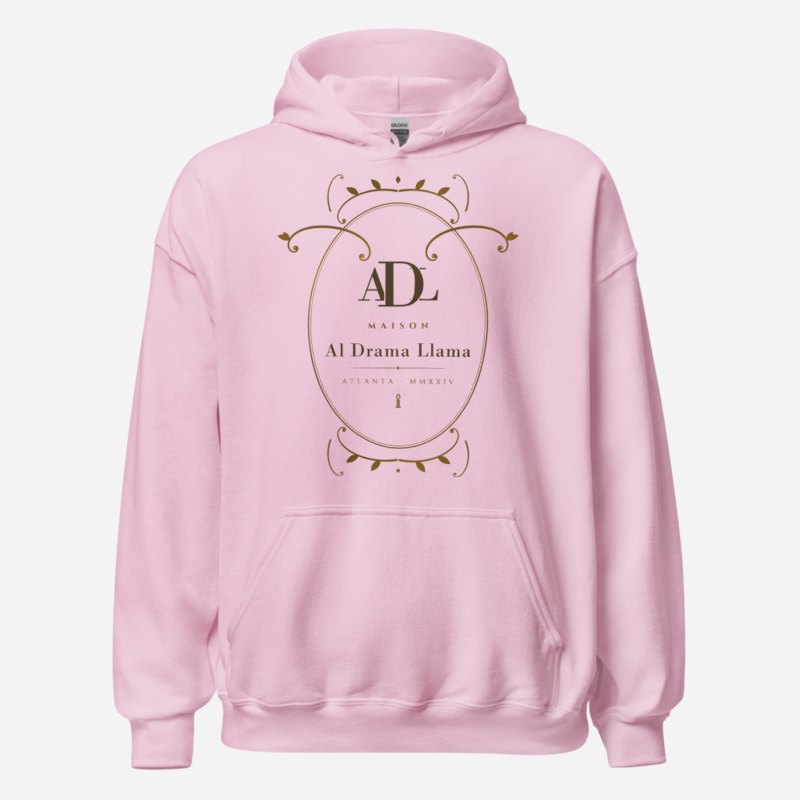 Al Drama Llama Maison Baroque Cartouche Hoodie Light Pink