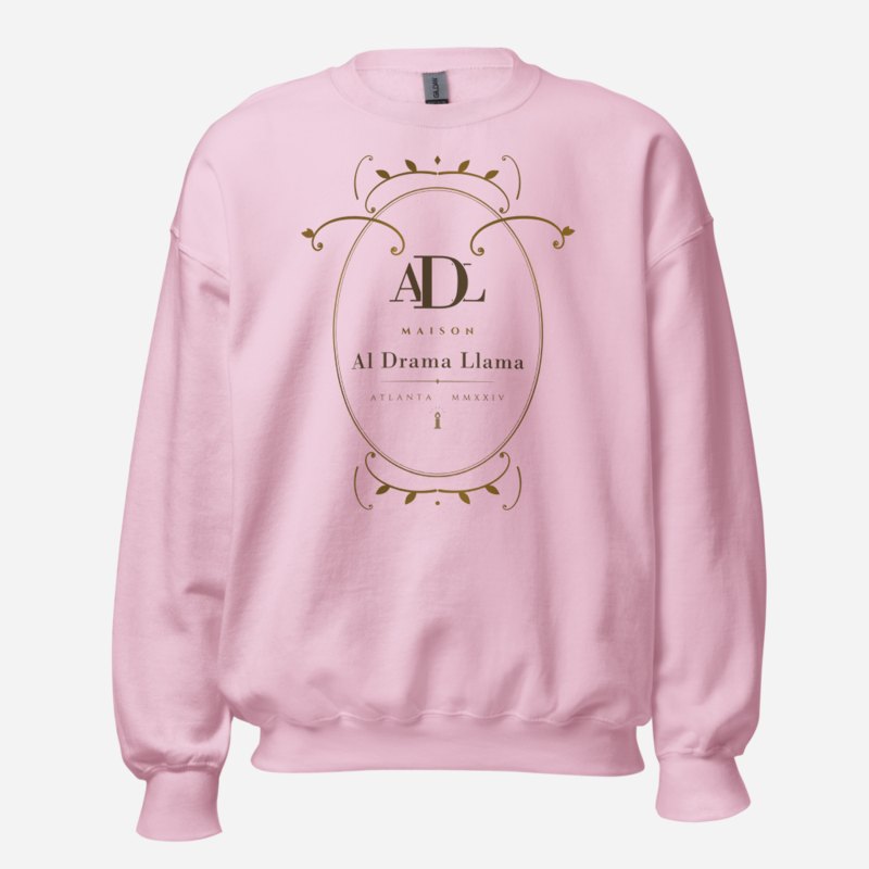 Al Drama Llama Maison Baroque Cartouche Sweatshirt Light Pink