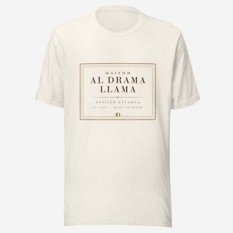 Al Drama Llama Maison Atelier Label Tee Vintage White