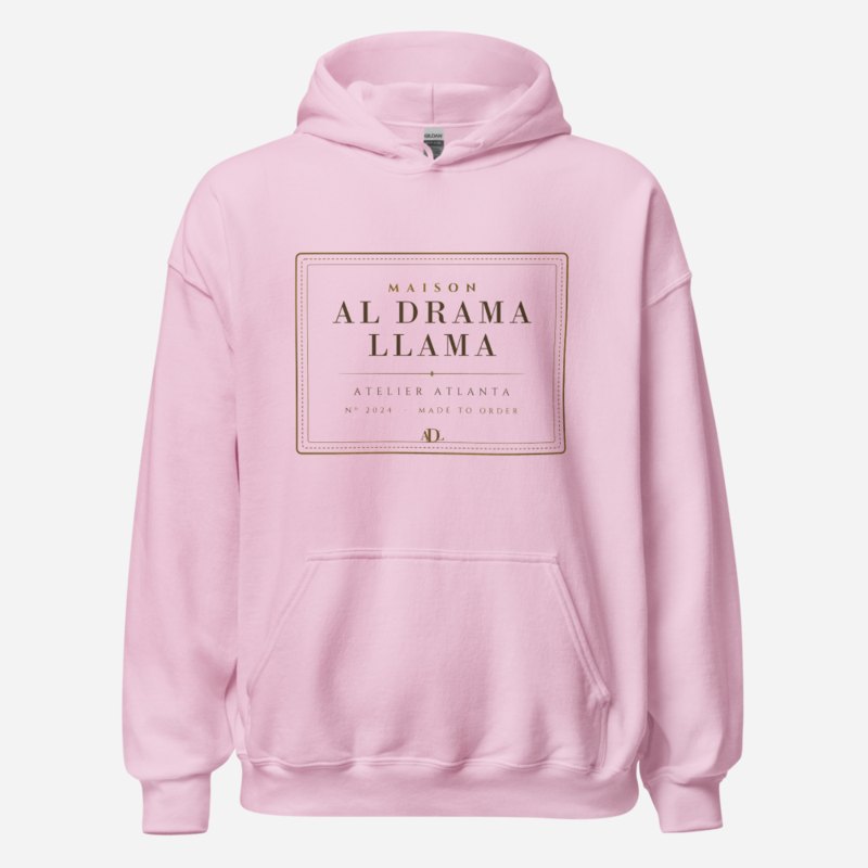 Al Drama Llama Maison Atelier Label Hoodie Light Pink