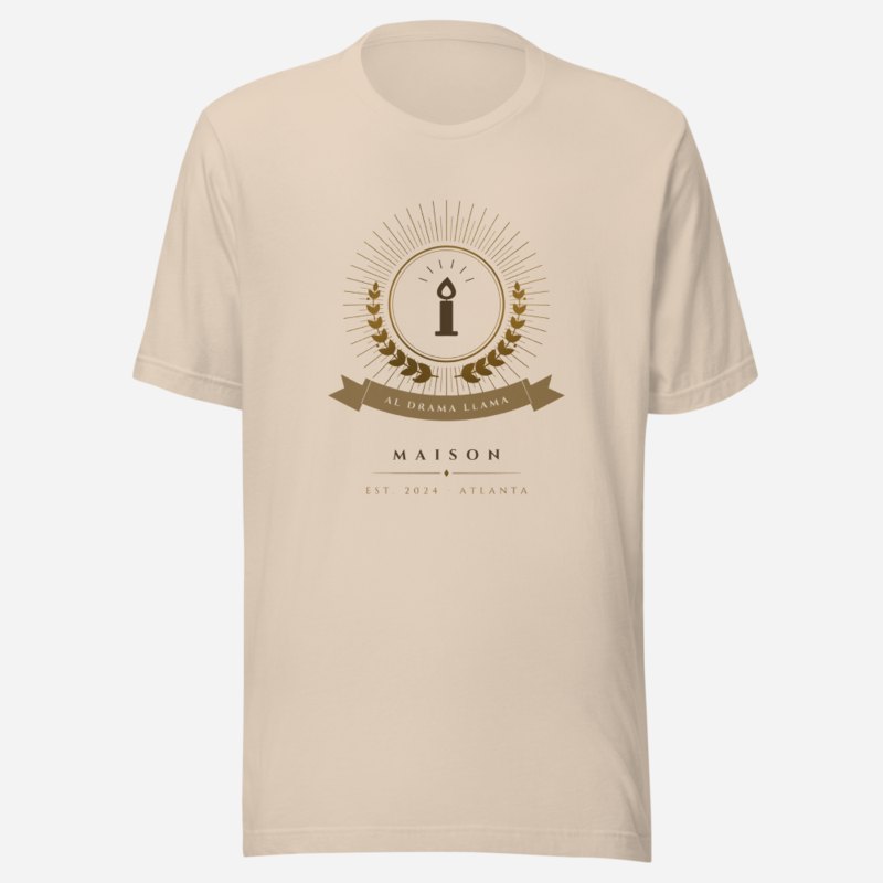 Al Drama Llama Maison Heraldic Emblem Tee Soft Cream