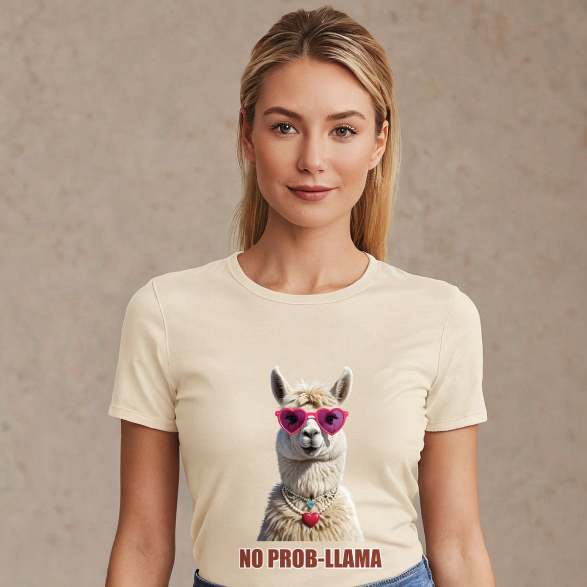 Al Drama Llama No Prob-Llama Pearls Tee