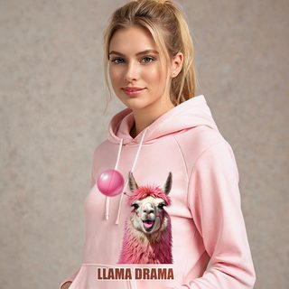 Al Drama Llama Llama Drama Bubblegum Hoodie AI model